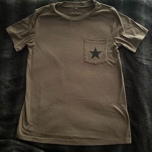 Army green T-shirt
